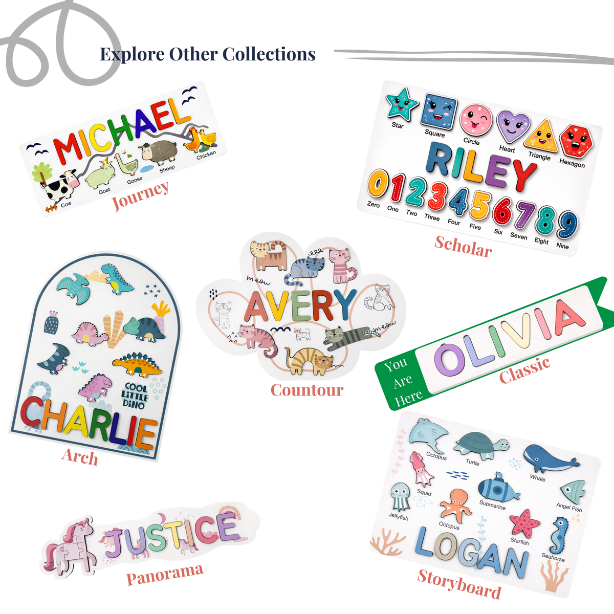 Personalized Name Puzzle - Ocean - Classic Collection