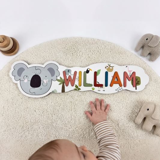 Personalized Name Puzzle - Koala - Panorama Collection