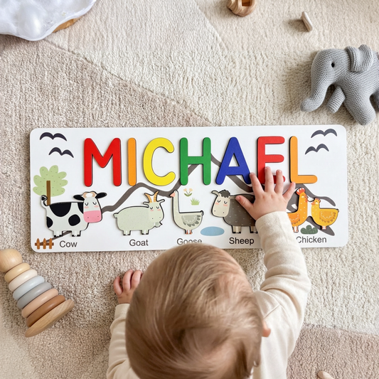 Personalized Name Puzzle - Farm - Journey Collection