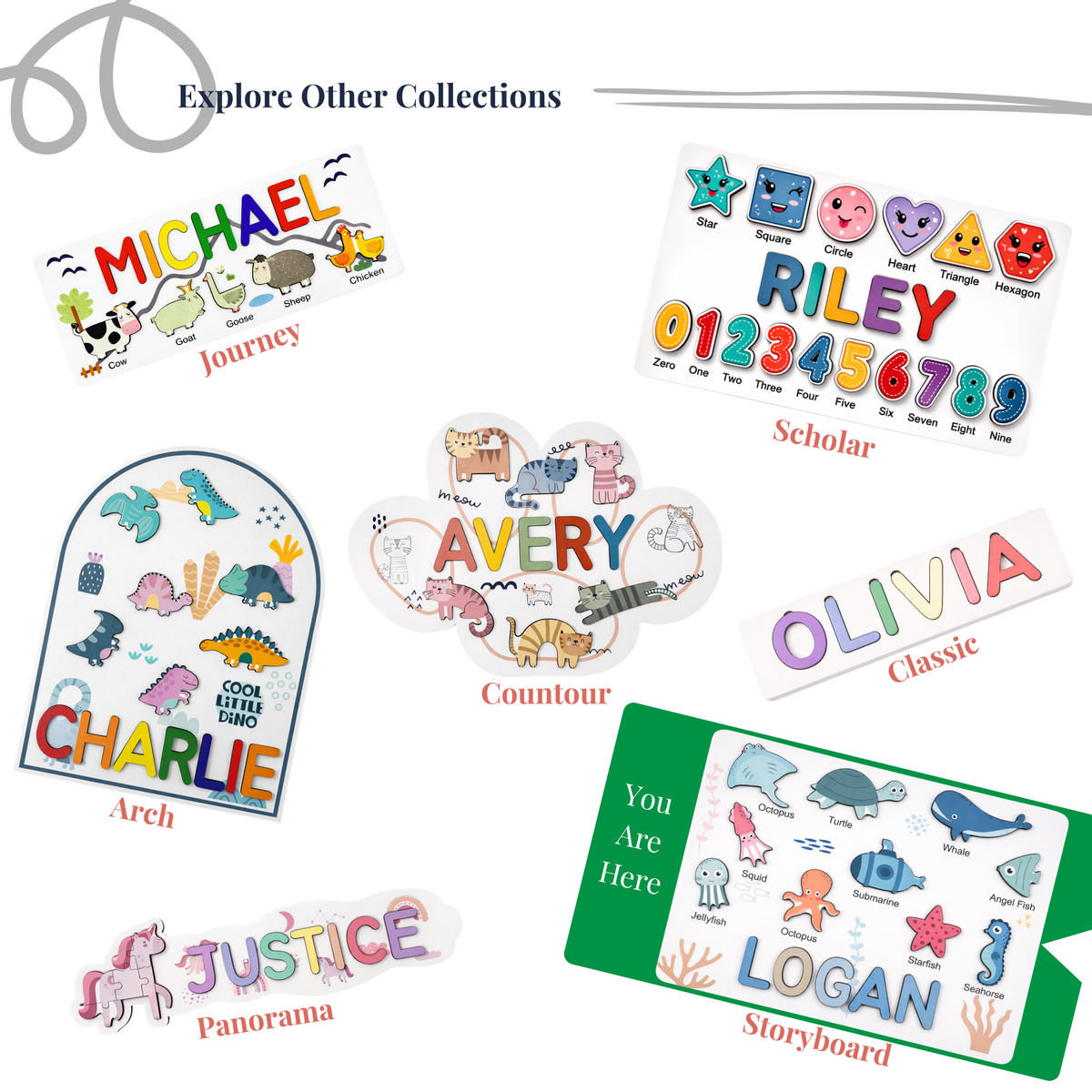 Personalized Name Puzzle - Ocean - Storyboard Collection