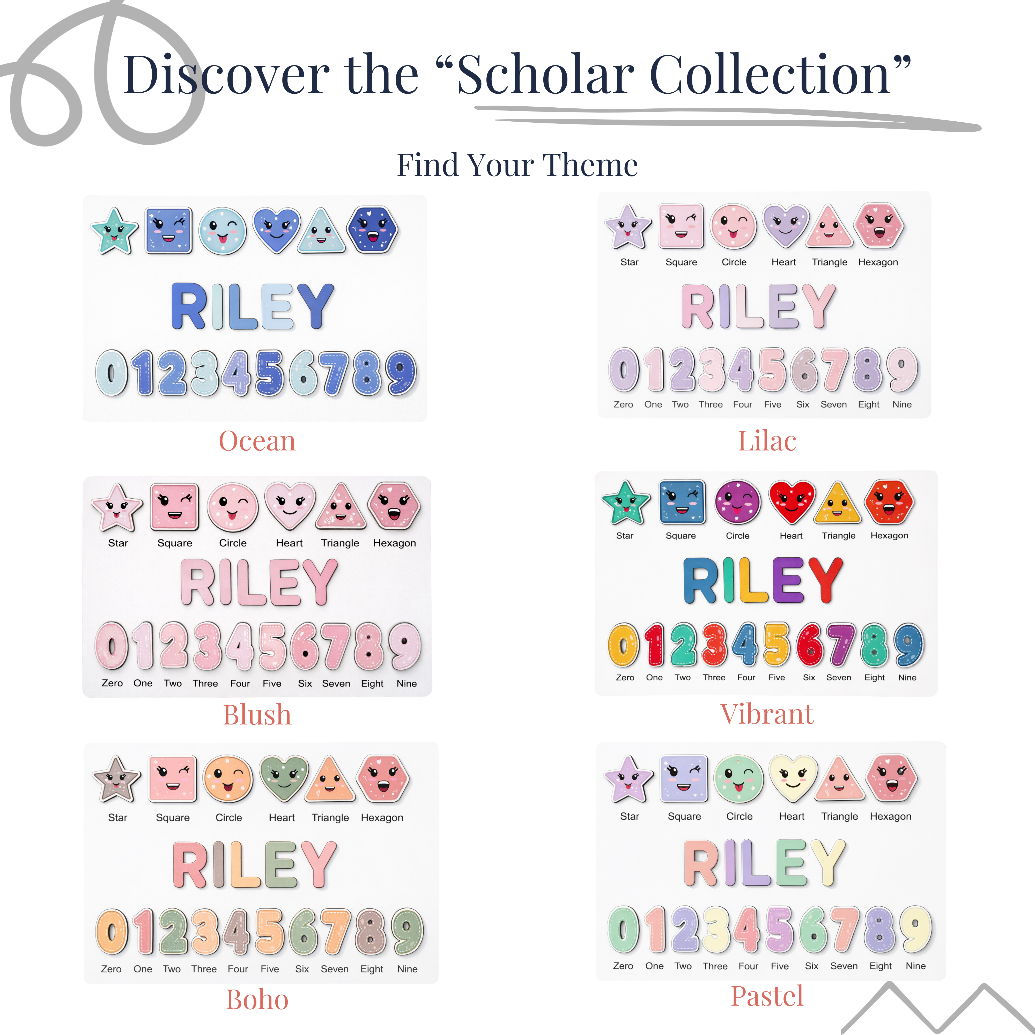 Personalized Name Puzzle - Blush - Scholar Collection