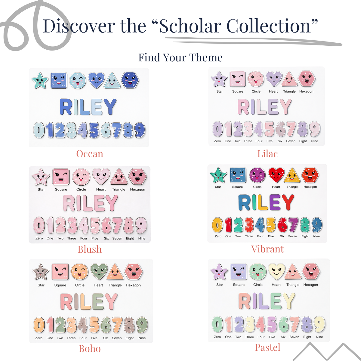 Personalized Name Puzzle - Blush - Scholar Collection