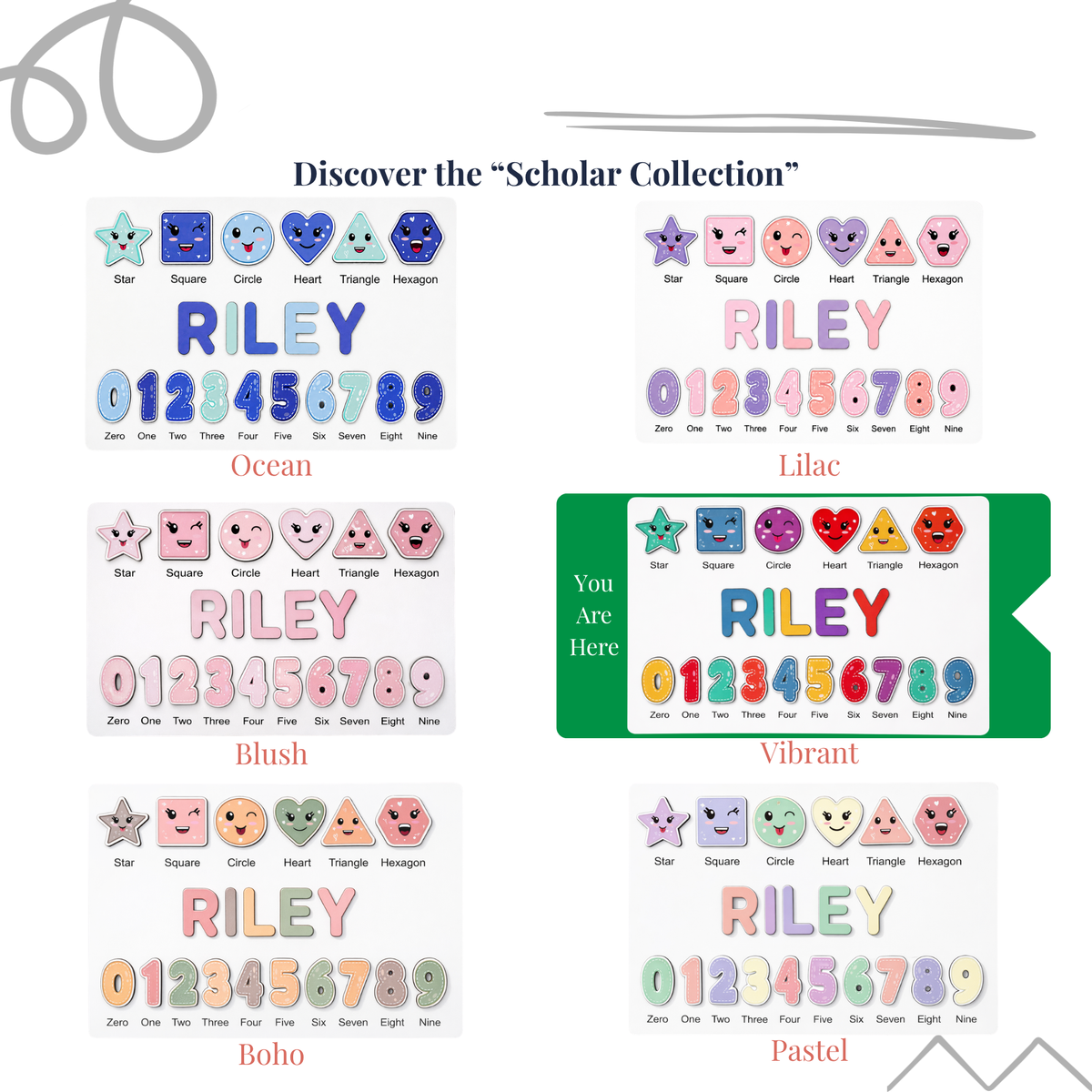 Personalized Name Puzzle - Vibrant - Scholar Collection