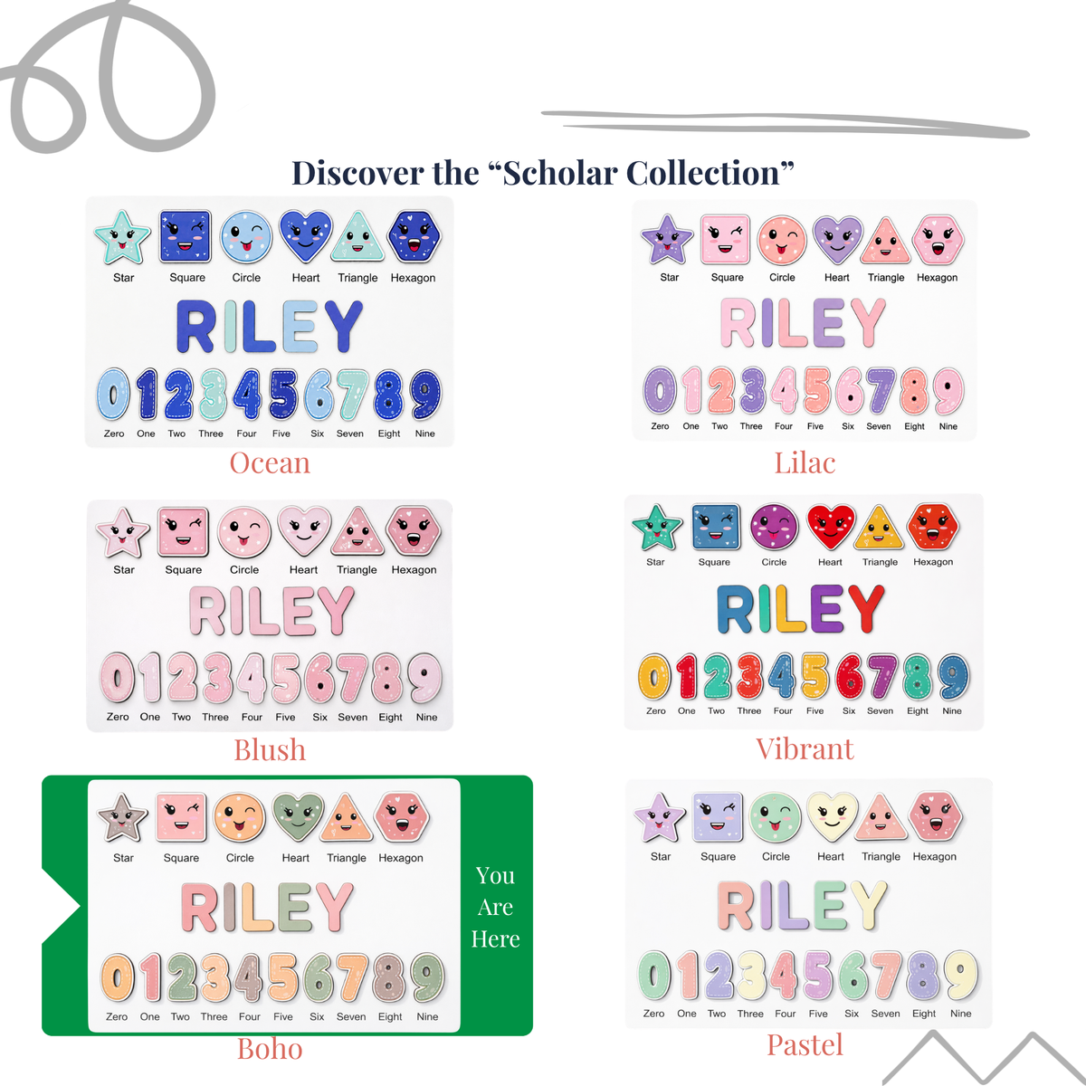 Personalized Name Puzzle - Boho - Scholar Collection