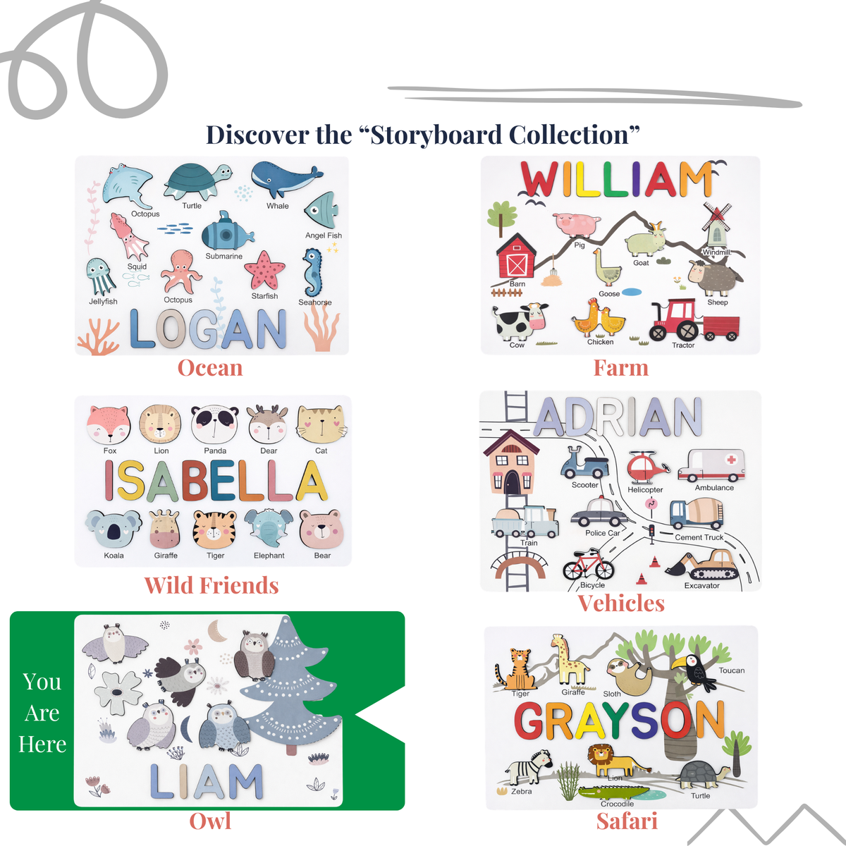 Personalized Name Puzzle - Owl - Storyboard Collection