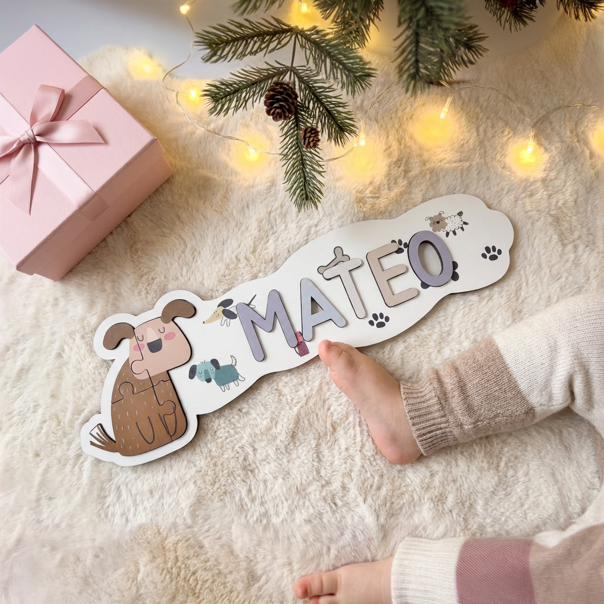 Personalized Name Puzzle - Dog - Panorama Collection