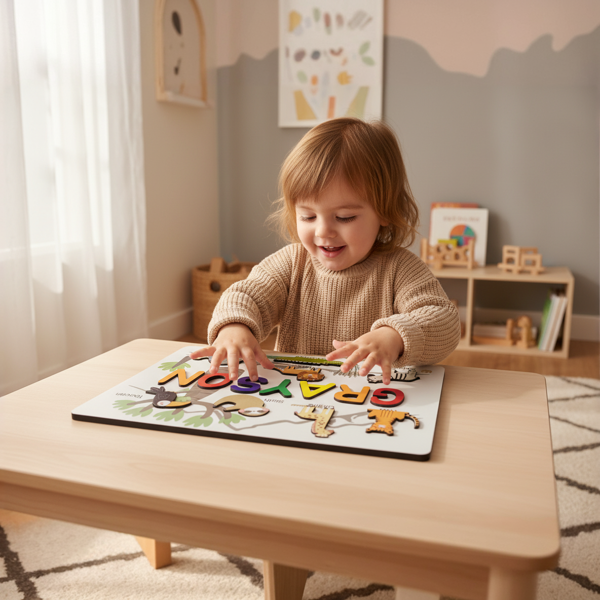 Personalized Name Puzzle - Safari - Storyboard Collection