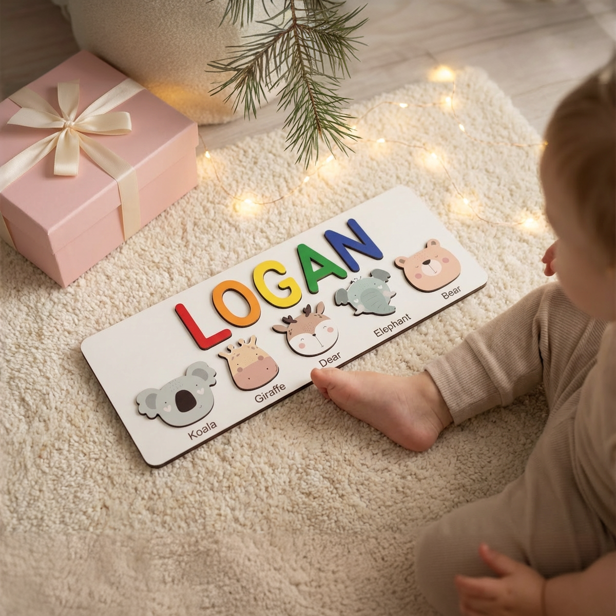 Personalized Name Puzzle - Wild Friends - Journey Collection