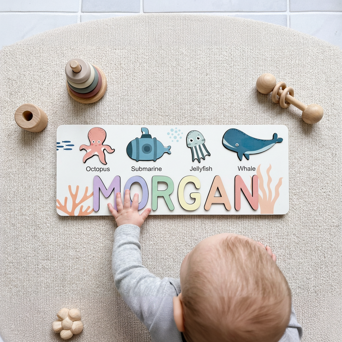 Personalized Name Puzzle - Ocean - Journey Collection