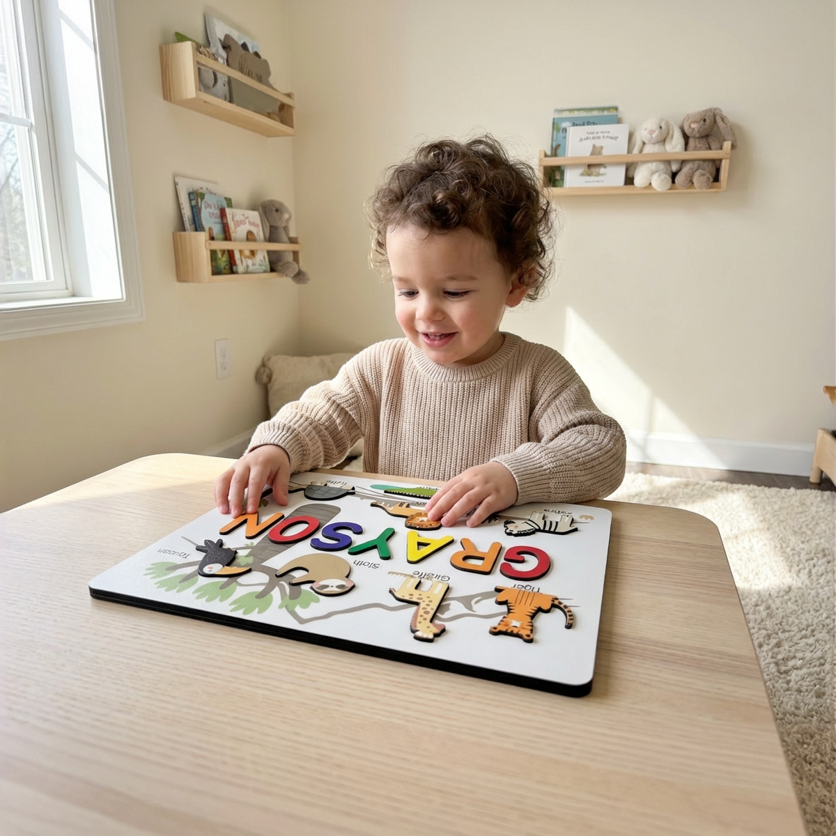 Personalized Name Puzzle - Safari - Storyboard Collection