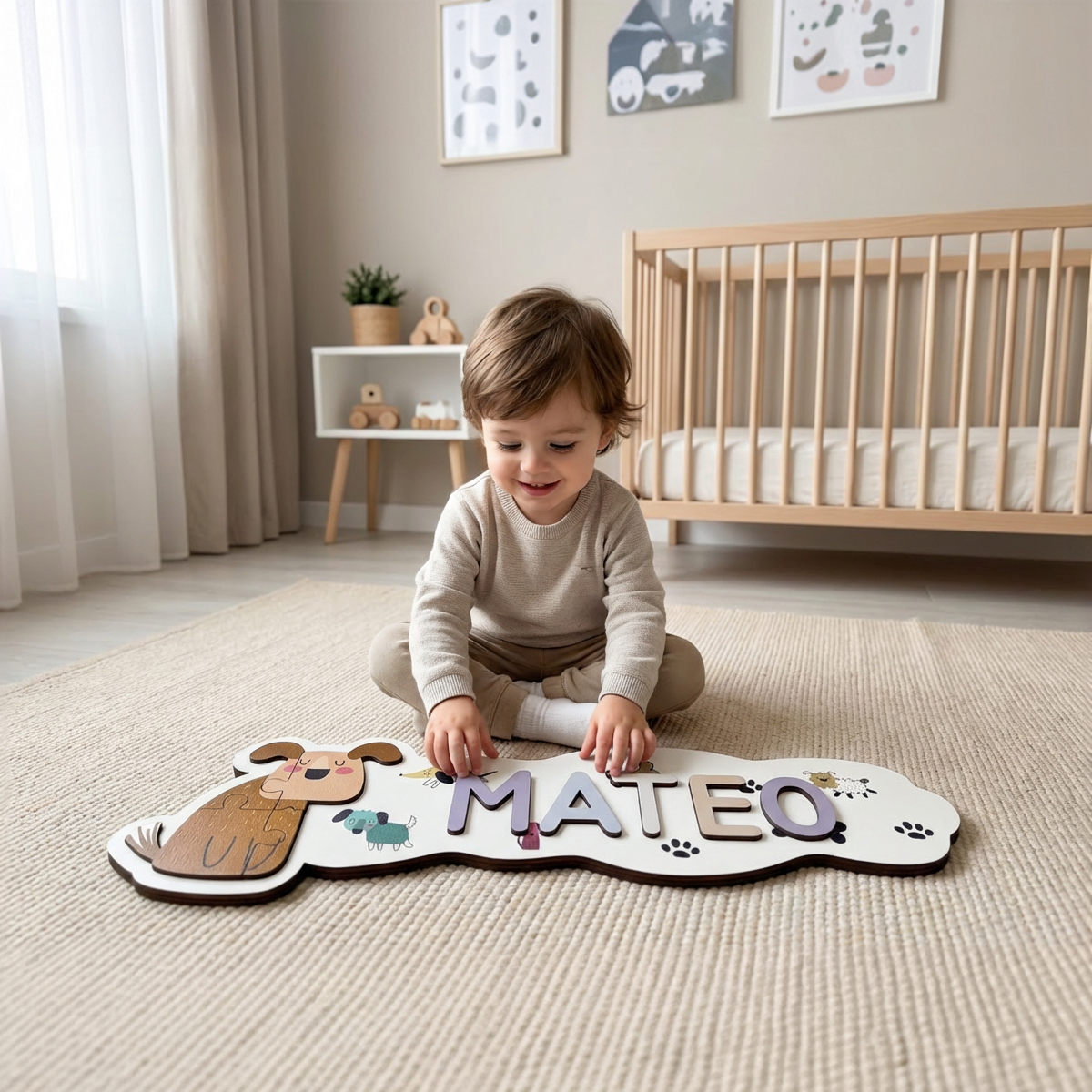 Personalized Name Puzzle - Dog - Panorama Collection