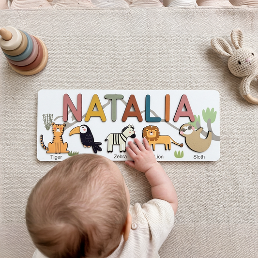 Personalized Name Puzzle - Safari - Journey Collection