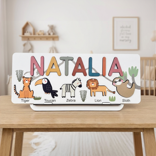 Personalized Name Puzzle - Safari - Journey Collection