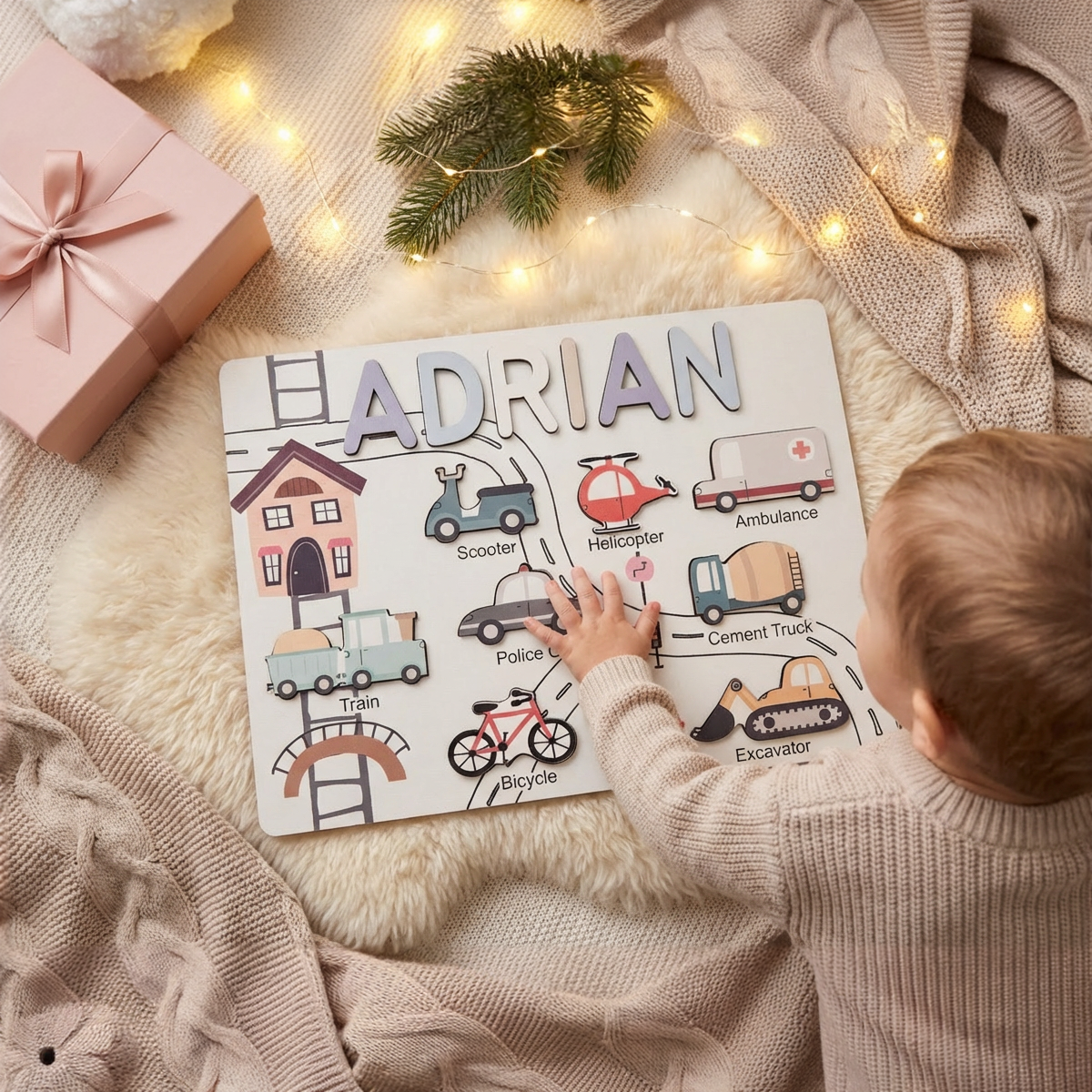 Personalized Name Puzzle - Vehicles - Storyboard Collection