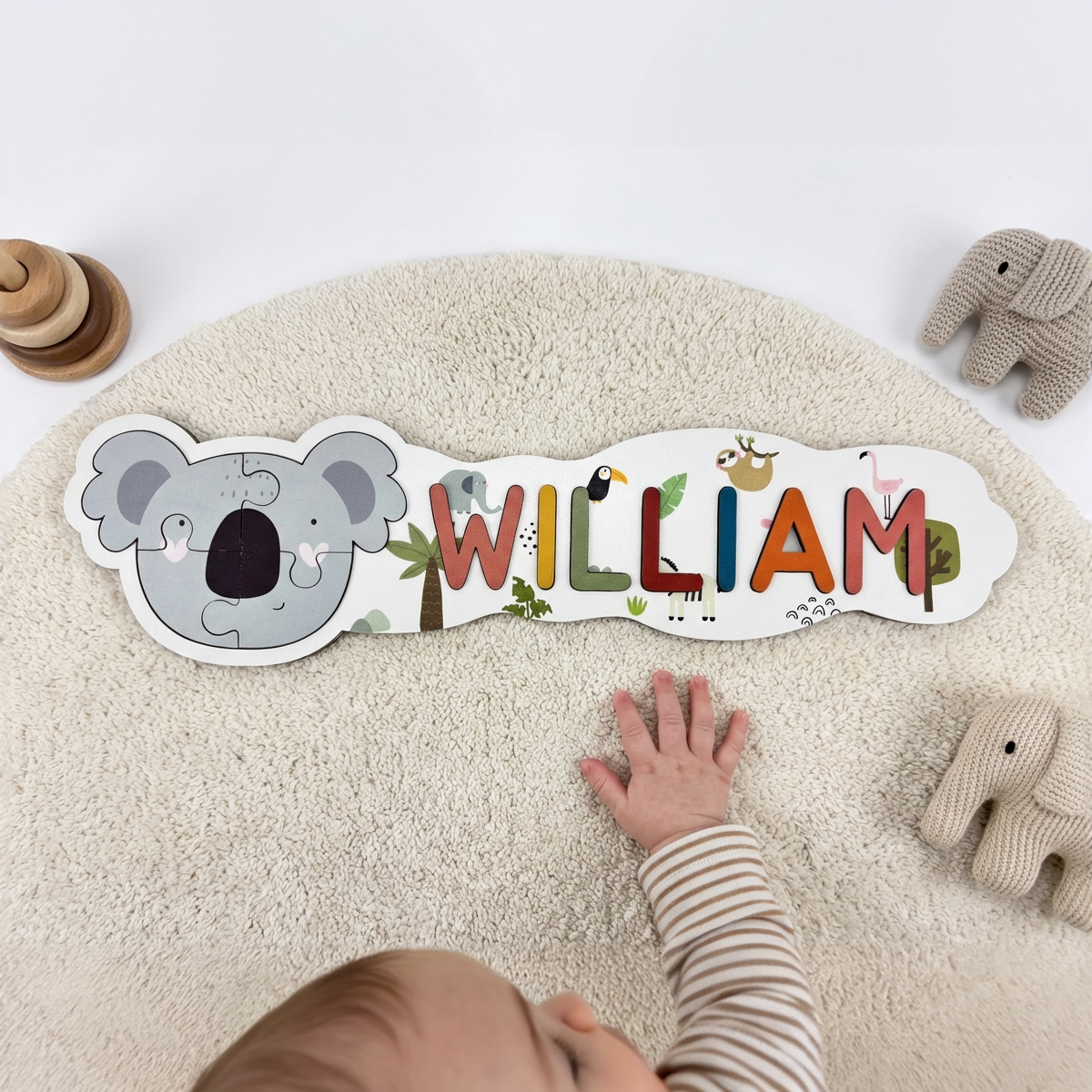 Personalized Name Puzzle - Koala - Panorama Collection