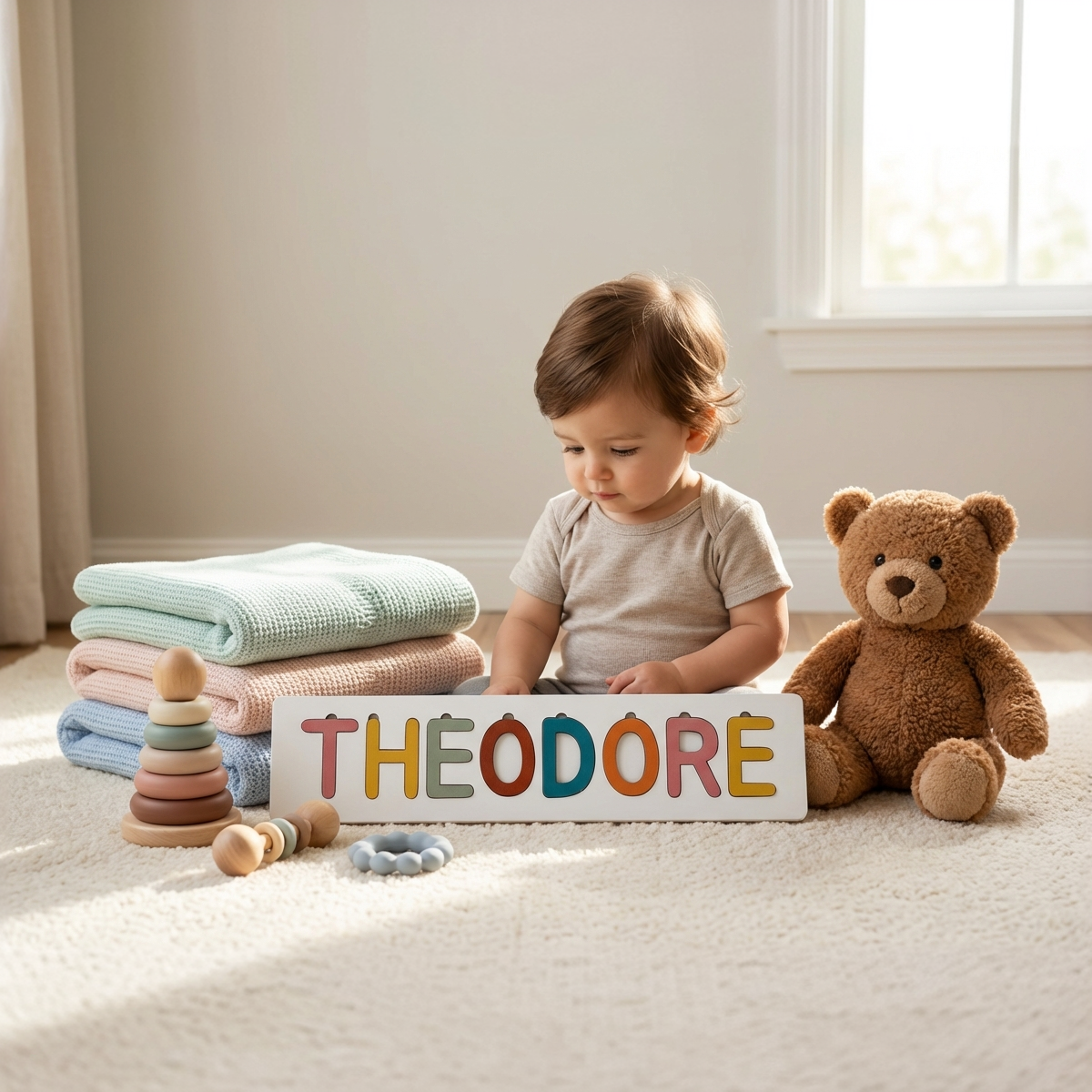 Personalized Name Puzzle - Rustic - Classic Collection