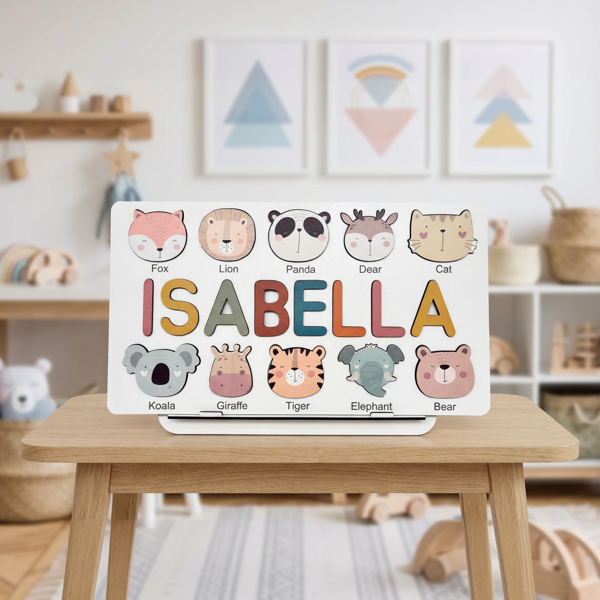 Personalized Name Puzzle - Wild Friends - Storyboard Collection