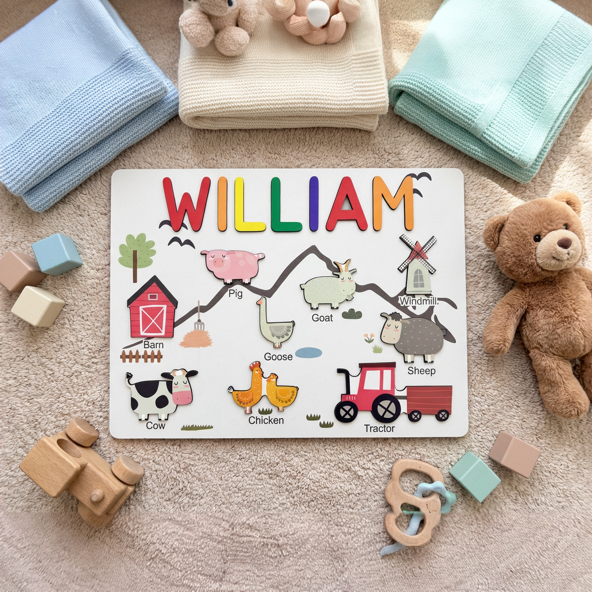 Personalized Name Puzzle - Farm - Storyboard Collection