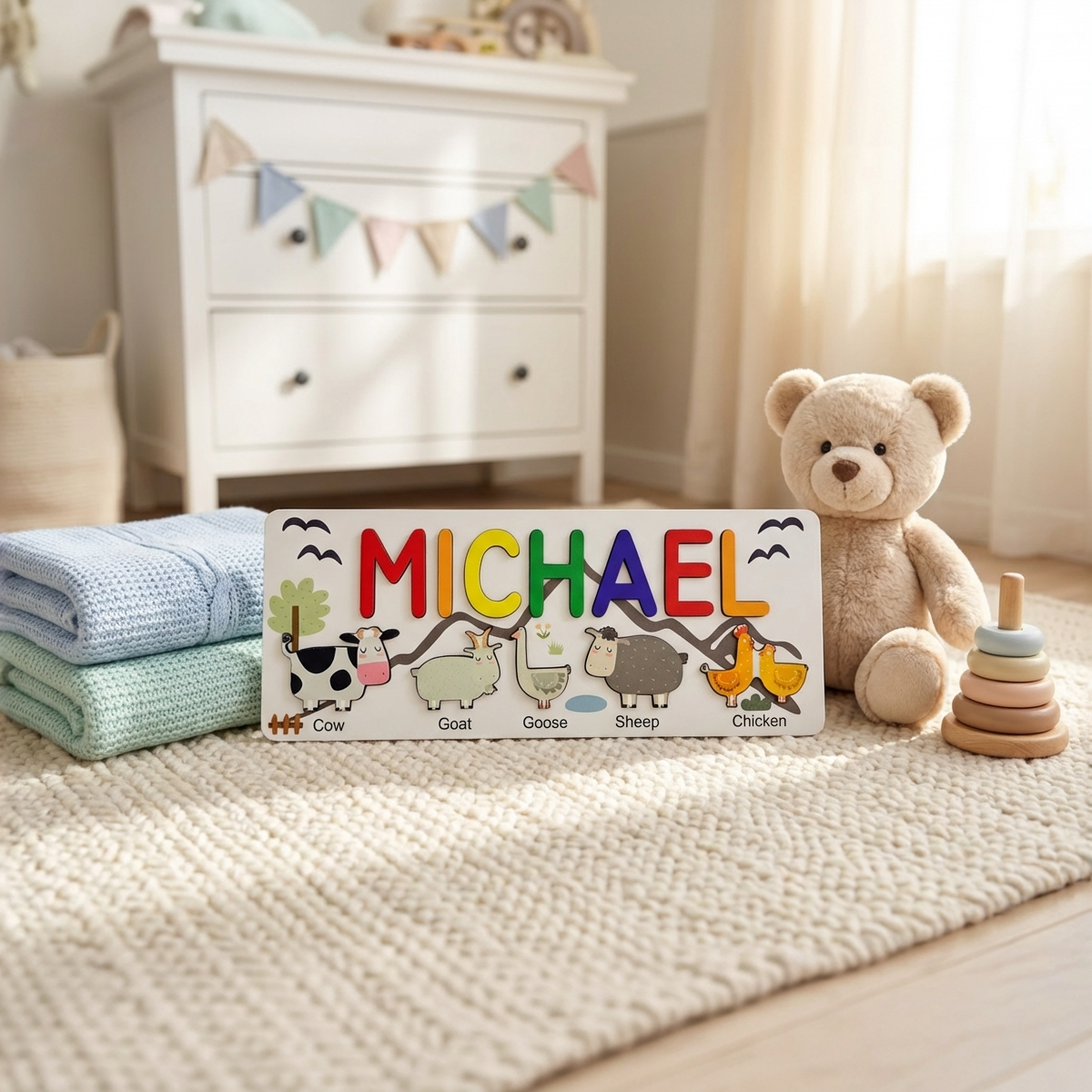 Personalized Name Puzzle - Farm - Journey Collection