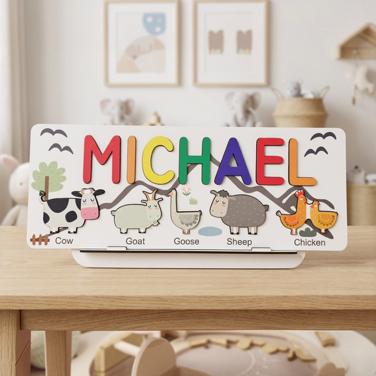Personalized Name Puzzle - Farm - Journey Collection