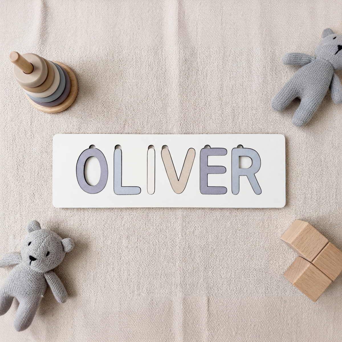 Personalized Name Puzzle - Mist - Classic Collection