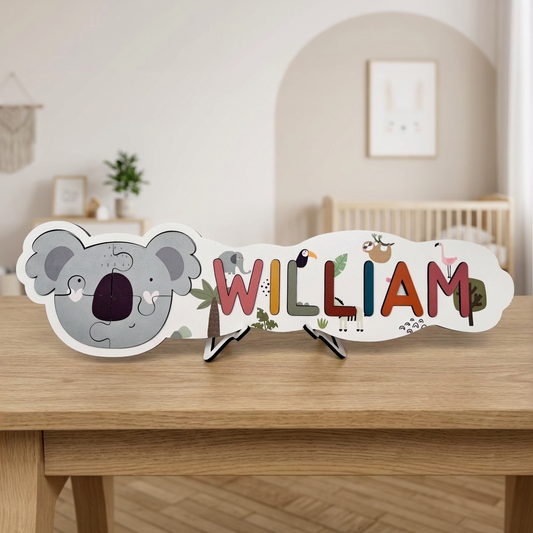 Personalized Name Puzzle - Koala - Panorama Collection