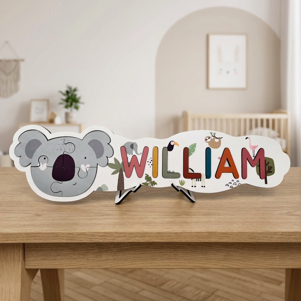 Personalized Name Puzzle - Koala - Panorama Collection