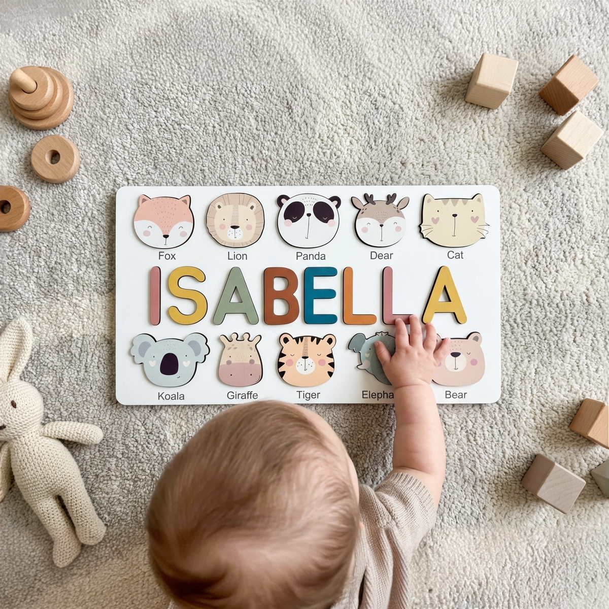 Personalized Name Puzzle - Wild Friends - Storyboard Collection