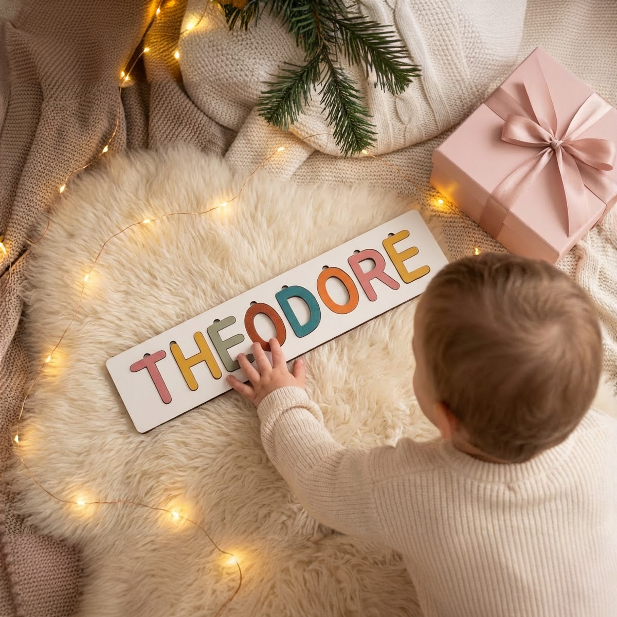 Personalized Name Puzzle - Rustic - Classic Collection