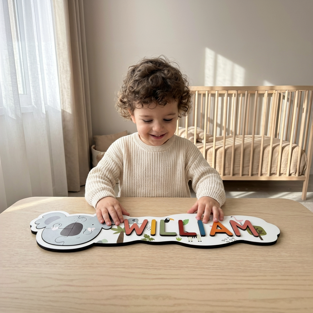 Personalized Name Puzzle - Koala - Panorama Collection