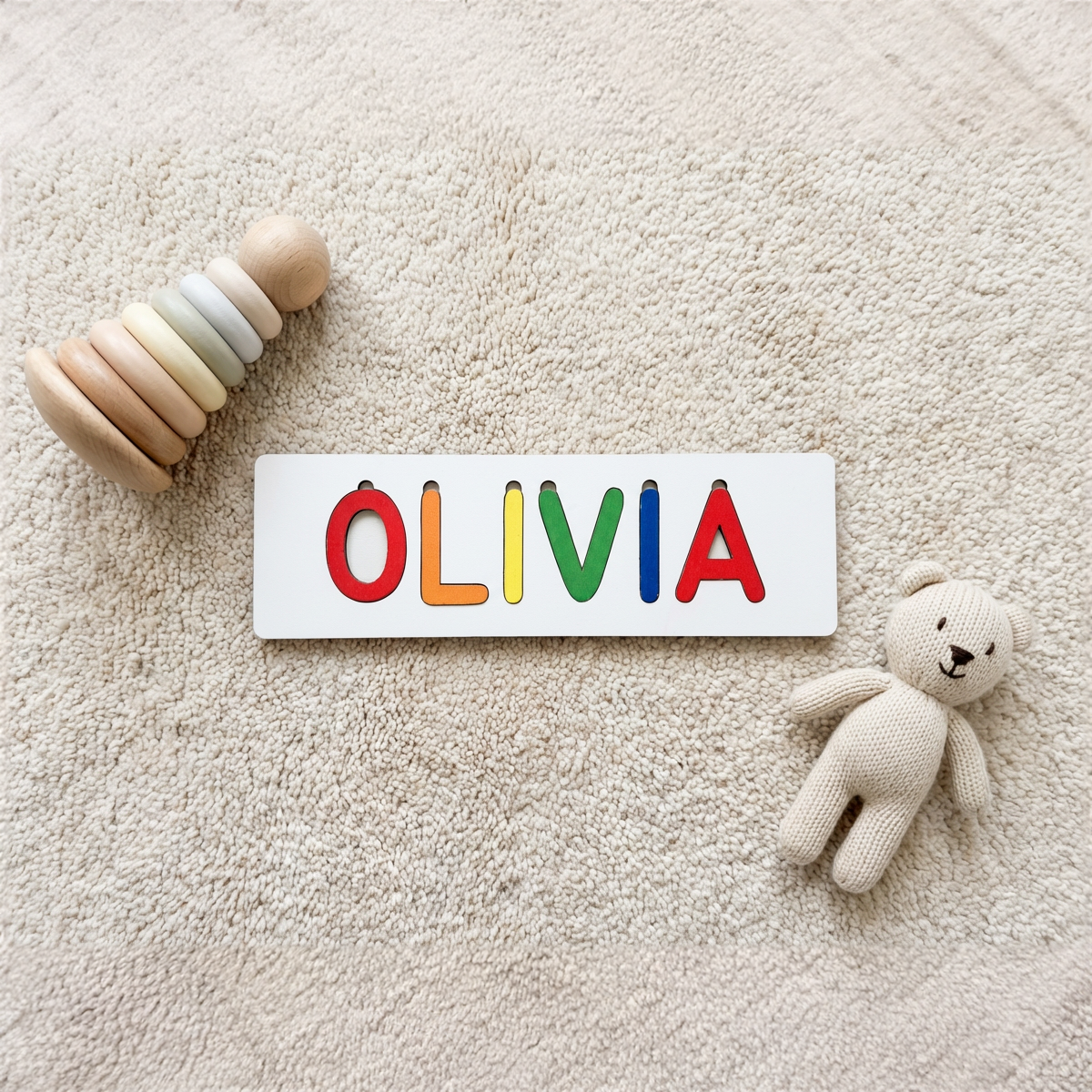 Personalized Name Puzzle - Vibrant - Classic Collection