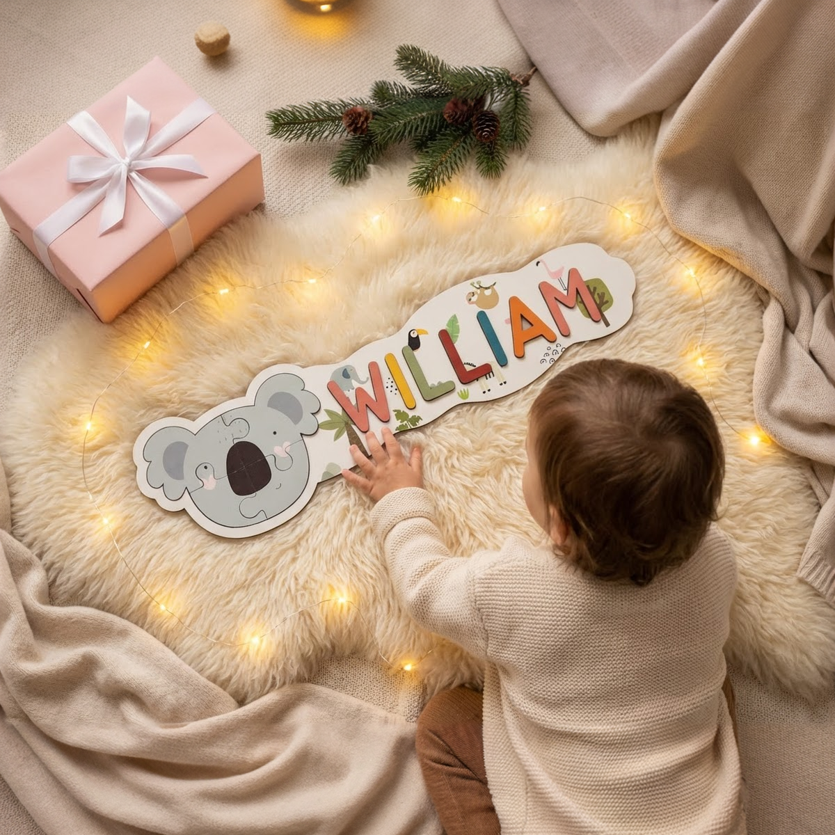 Personalized Name Puzzle - Koala - Panorama Collection