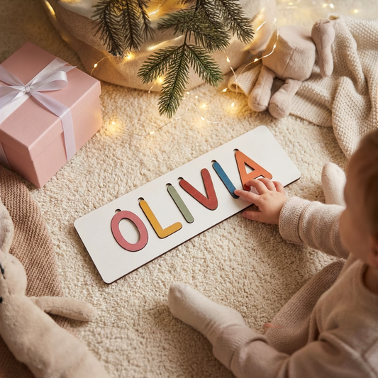 Personalized Name Puzzle - Rustic - Classic Collection