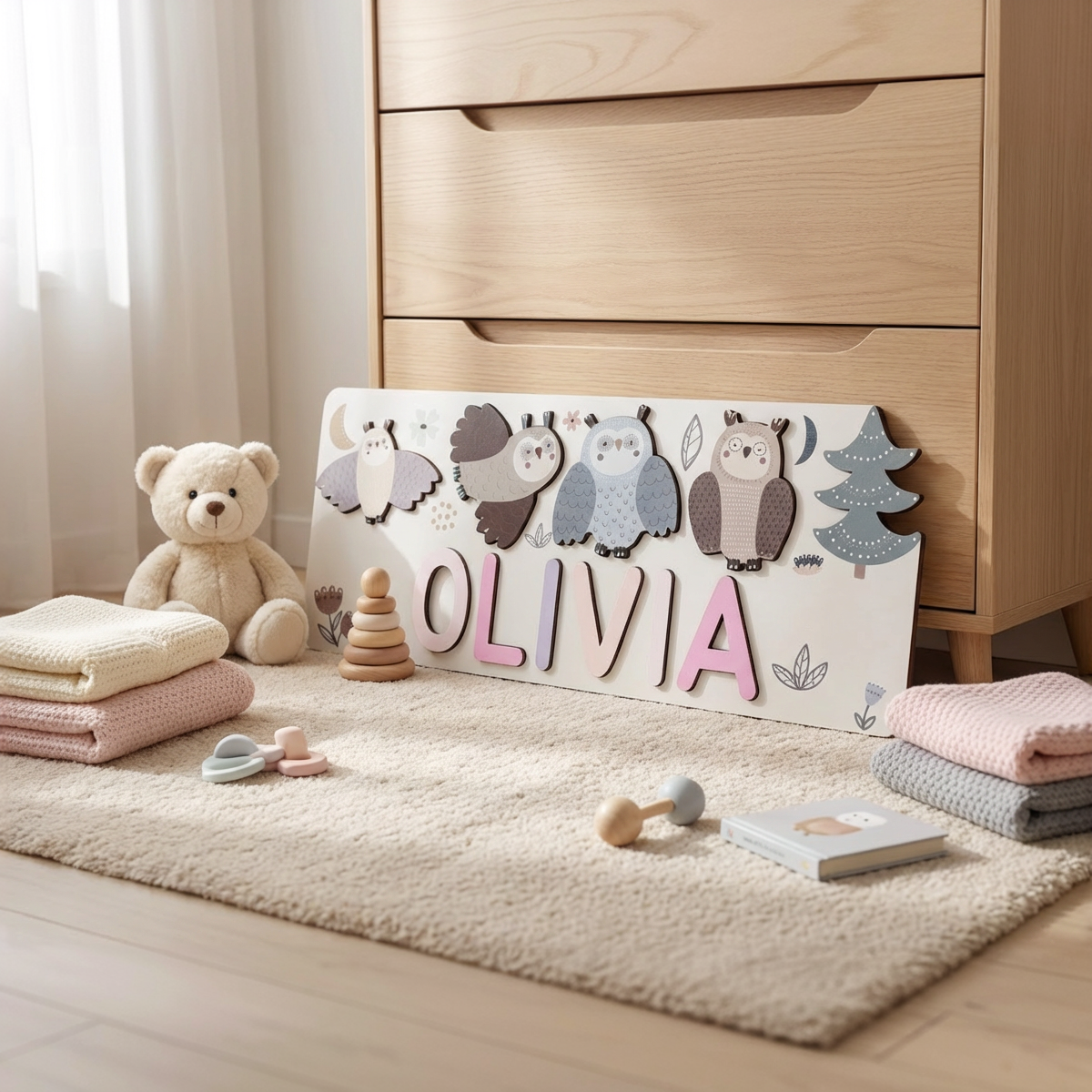 Personalized Name Puzzle - Owl - Journey Collection