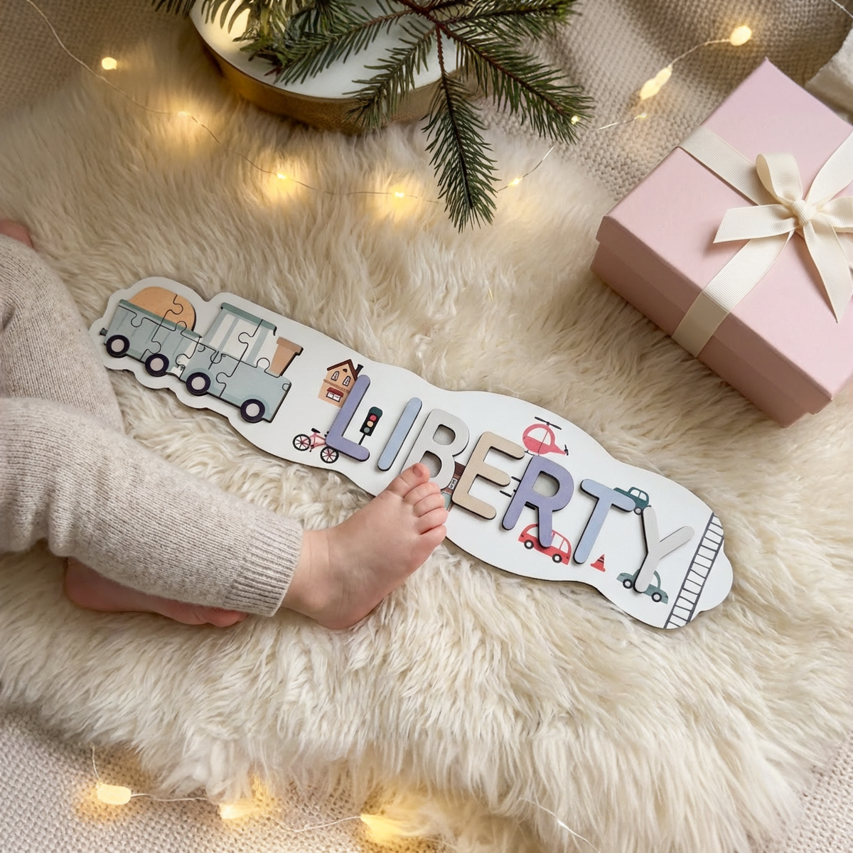 Personalized Name Puzzle - Train - Panorama Collection