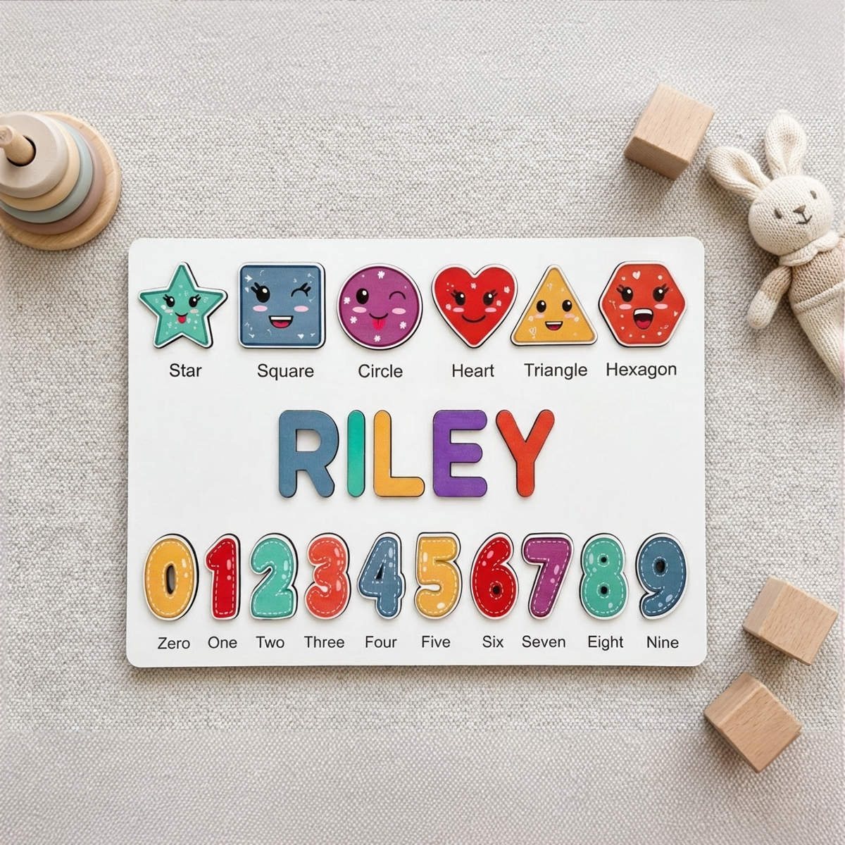 Personalized Name Puzzle - Vibrant - Scholar Collection
