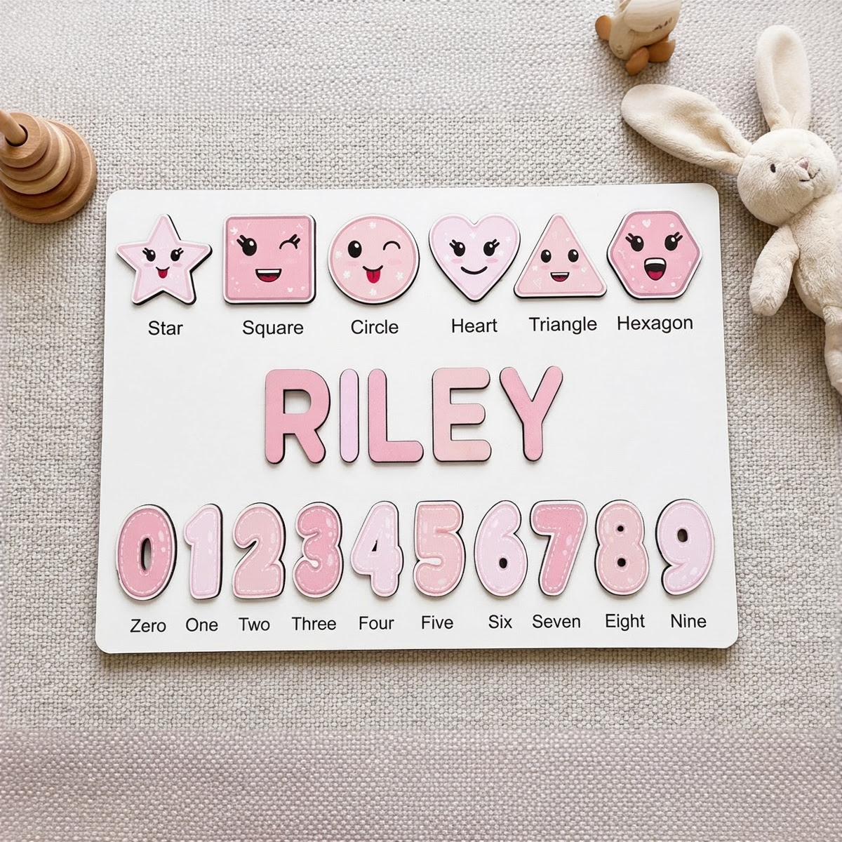 Personalized Name Puzzle - Blush - Scholar Collection