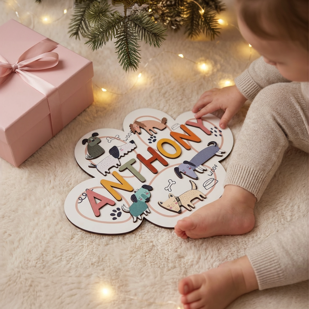 Personalized Name Puzzle - Woof - Contour Collection