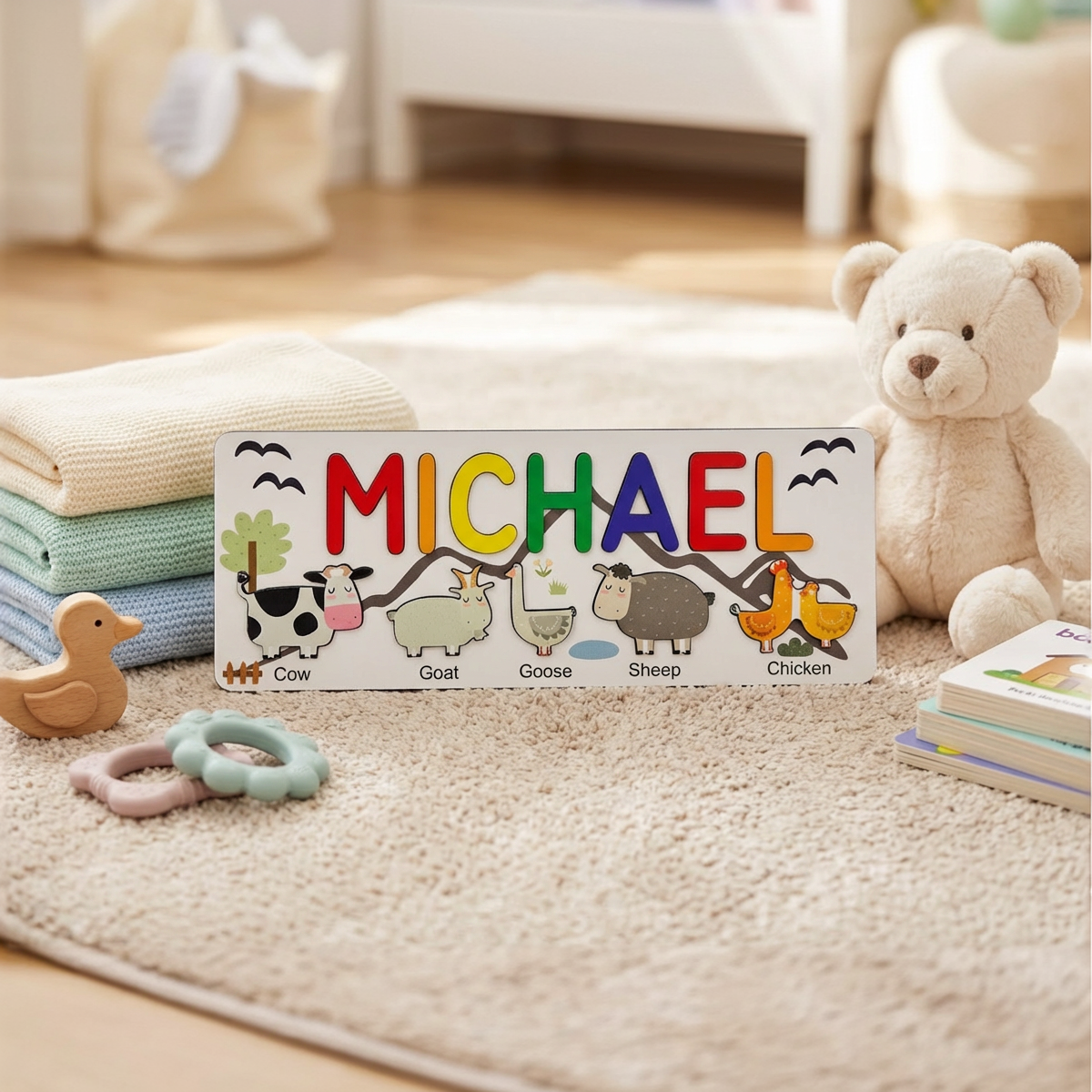 Personalized Name Puzzle - Farm - Journey Collection