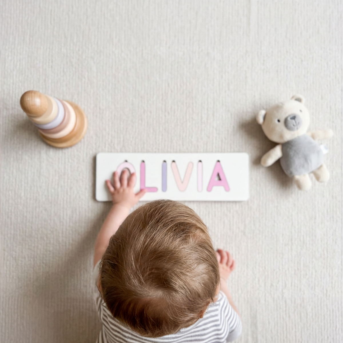 Personalized Name Puzzle - Blush - Classic Collection