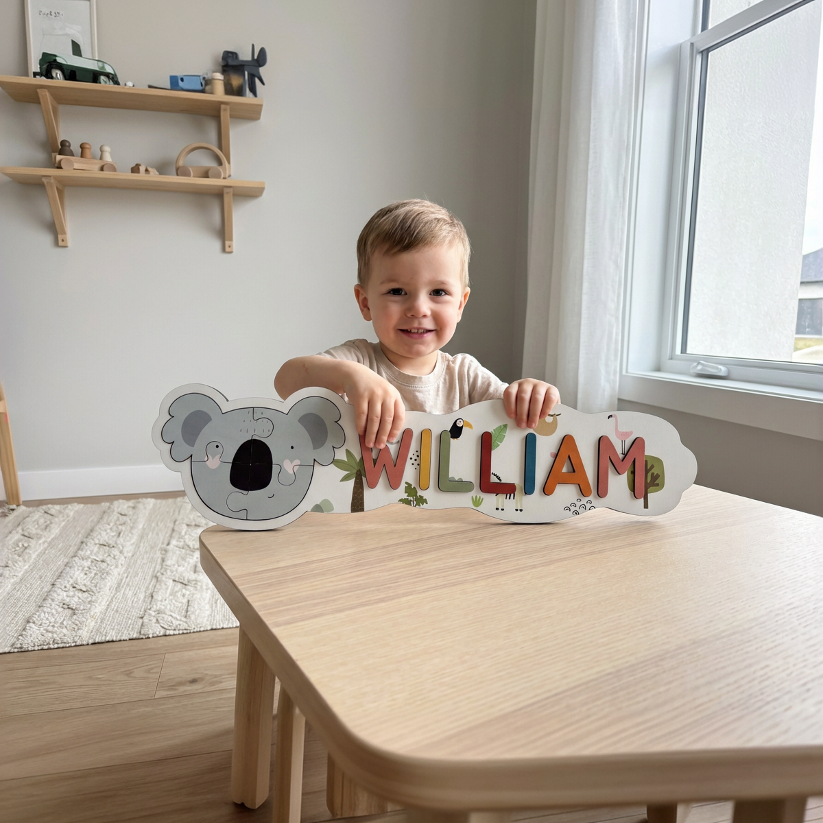 Personalized Name Puzzle - Koala - Panorama Collection