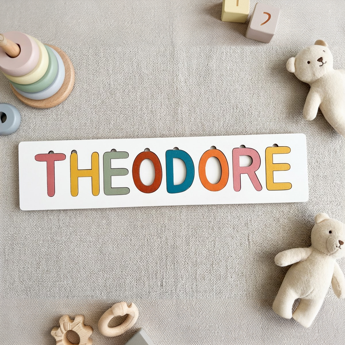 Personalized Name Puzzle - Rustic - Classic Collection