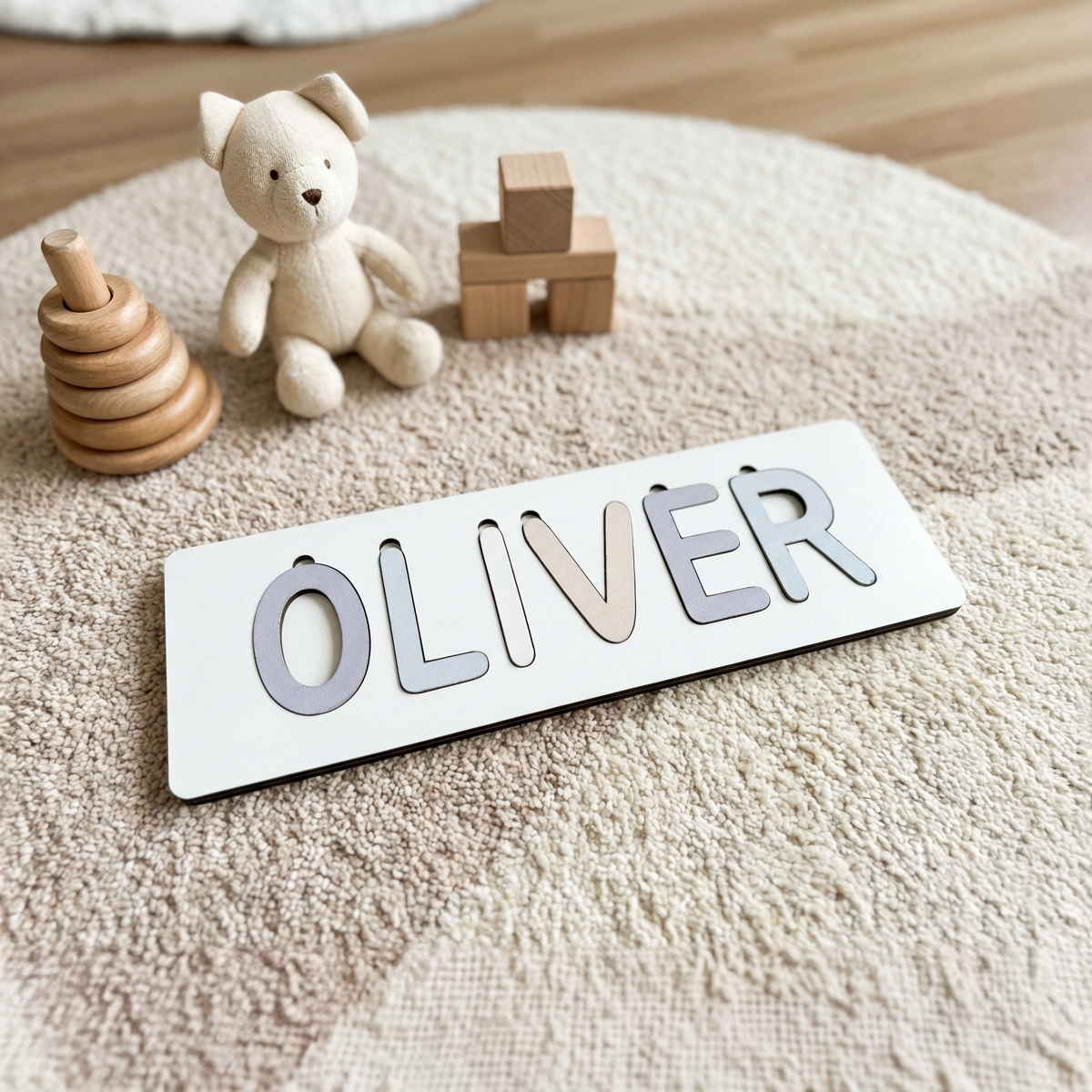 Personalized Name Puzzle - Mist - Classic Collection
