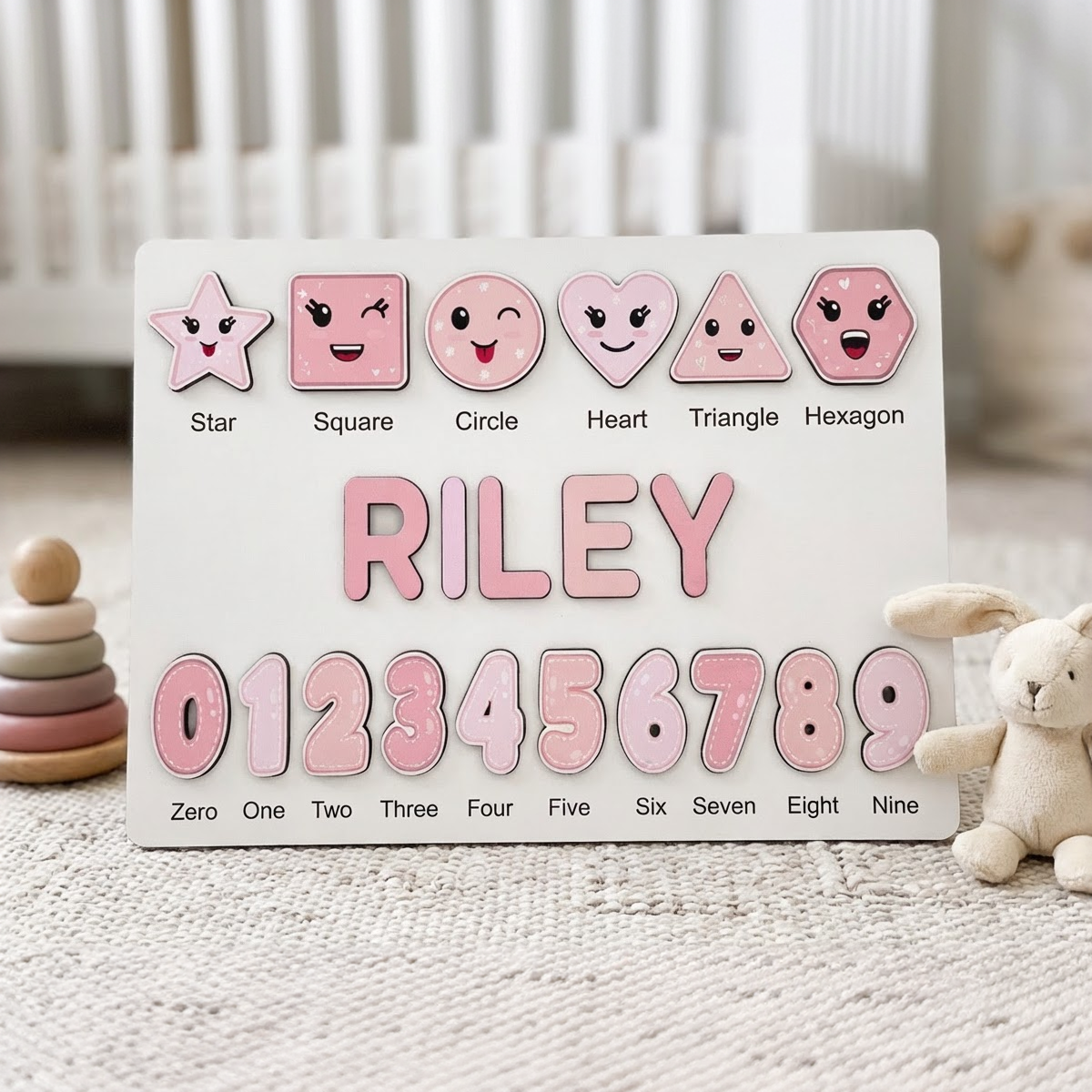 Personalized Name Puzzle - Blush - Scholar Collection