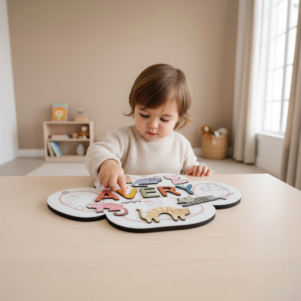 Personalized Name Puzzle - Meow - Contour Collection