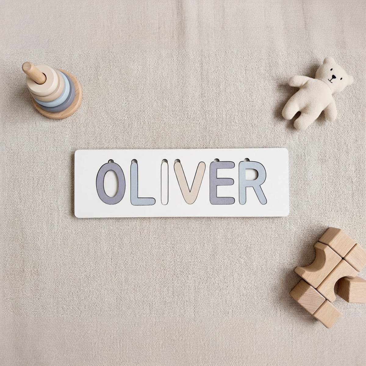 Personalized Name Puzzle - Mist - Classic Collection