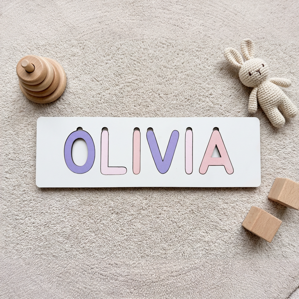 Personalized Name Puzzle - Lilac - Classic Collection
