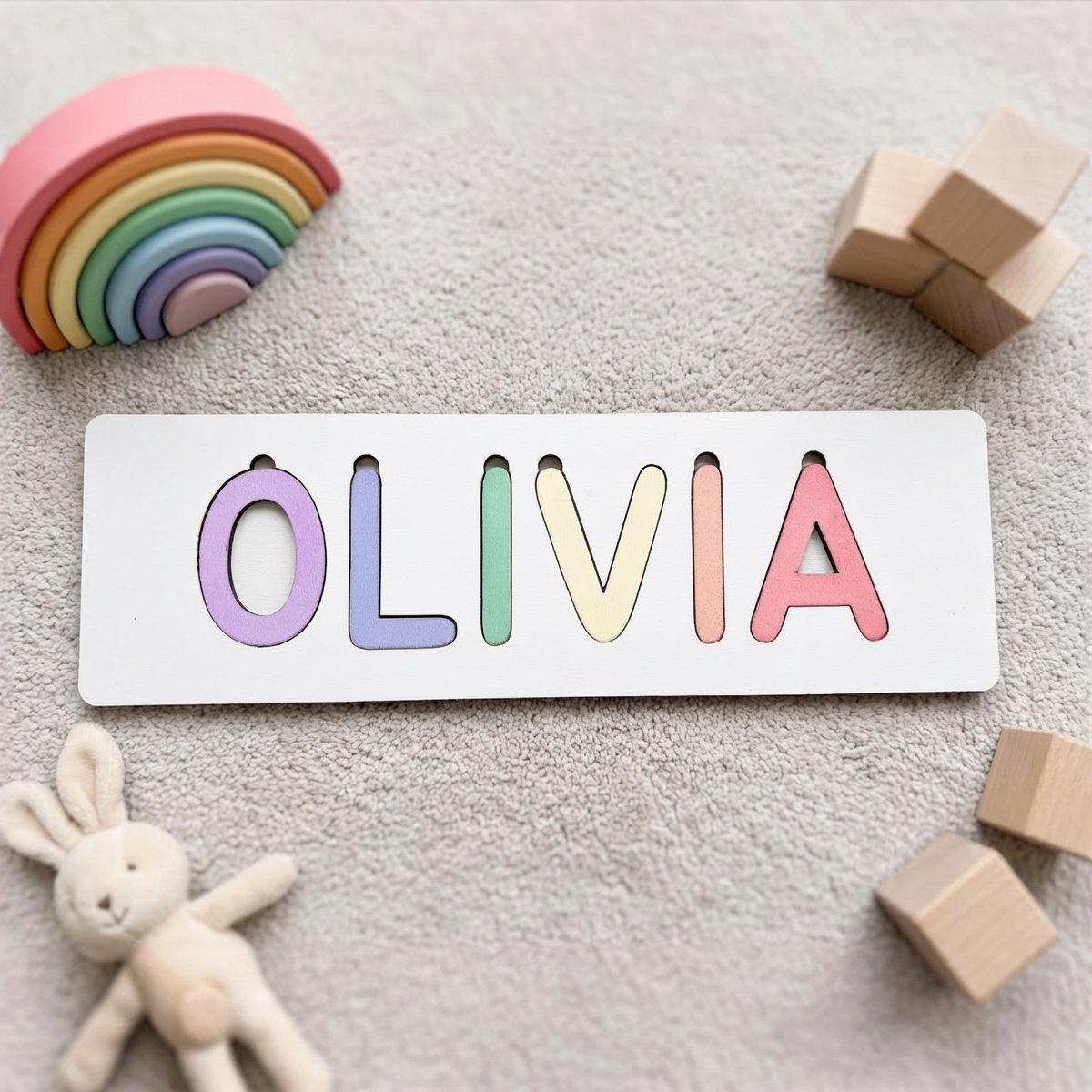 Personalized Name Puzzle - Pastel - Classic Collection