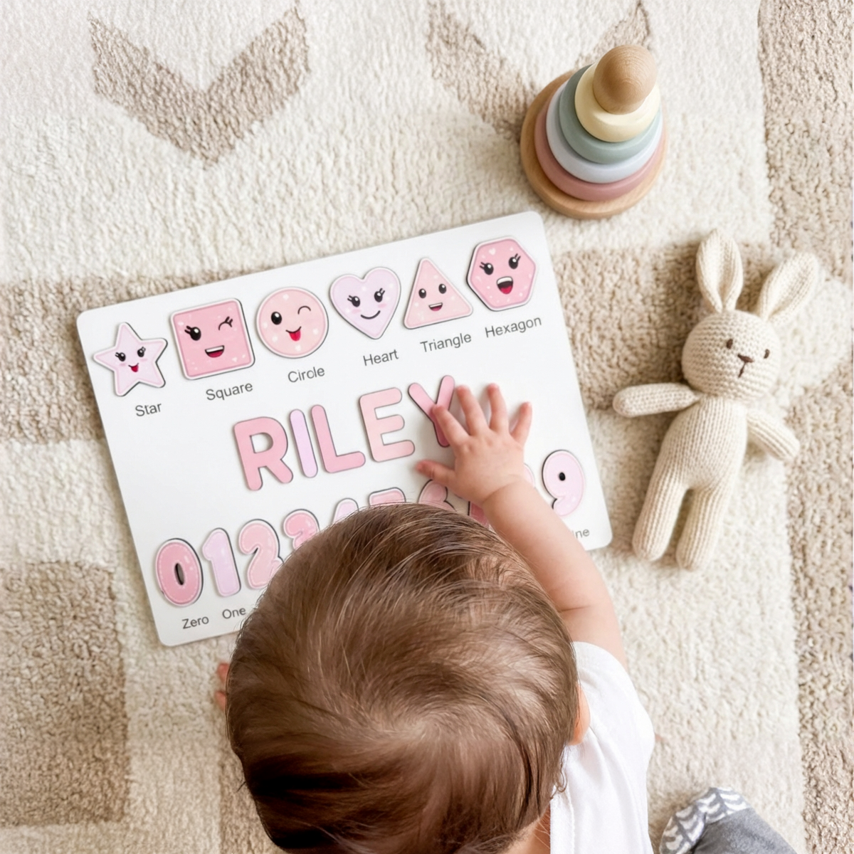 Personalized Name Puzzle - Blush - Scholar Collection