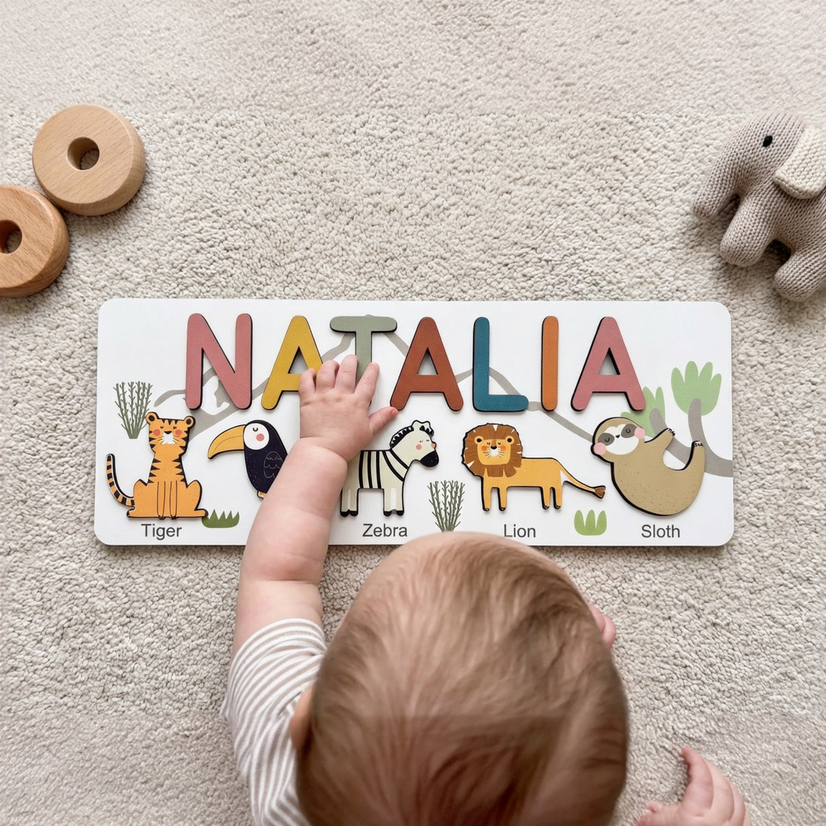 Personalized Name Puzzle - Safari - Journey Collection